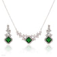 HT-Elegant Blue Square Stone Jewelry Set