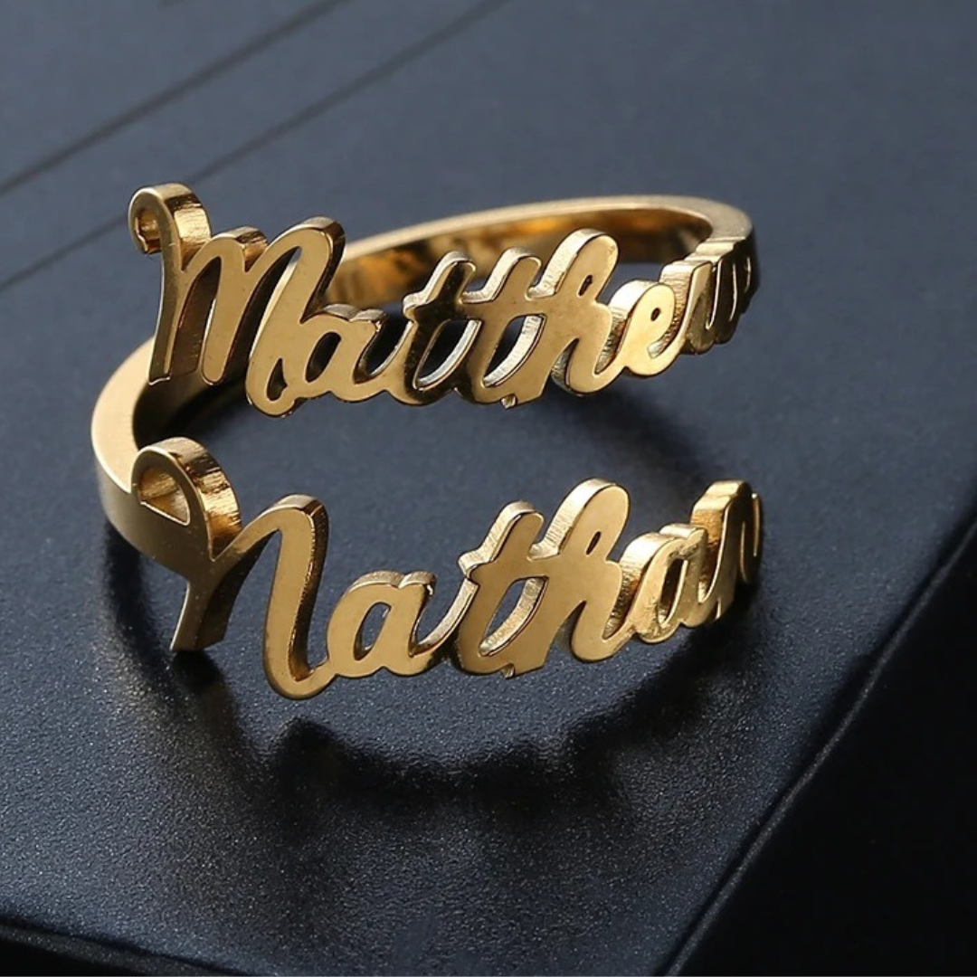 HT-Double Name Ring ♡