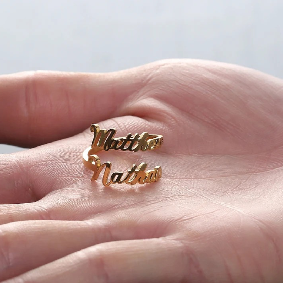 HT-Double Name Ring ♡